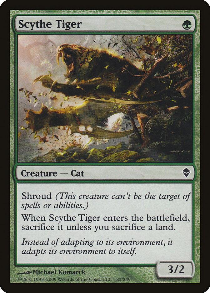 Scythe Tiger [Zendikar] | Deep Dive Games St. Marys