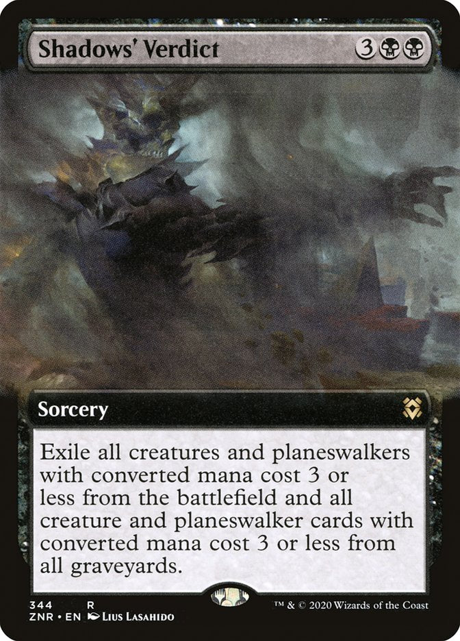 Shadows' Verdict (Extended Art) [Zendikar Rising] | Deep Dive Games St. Marys