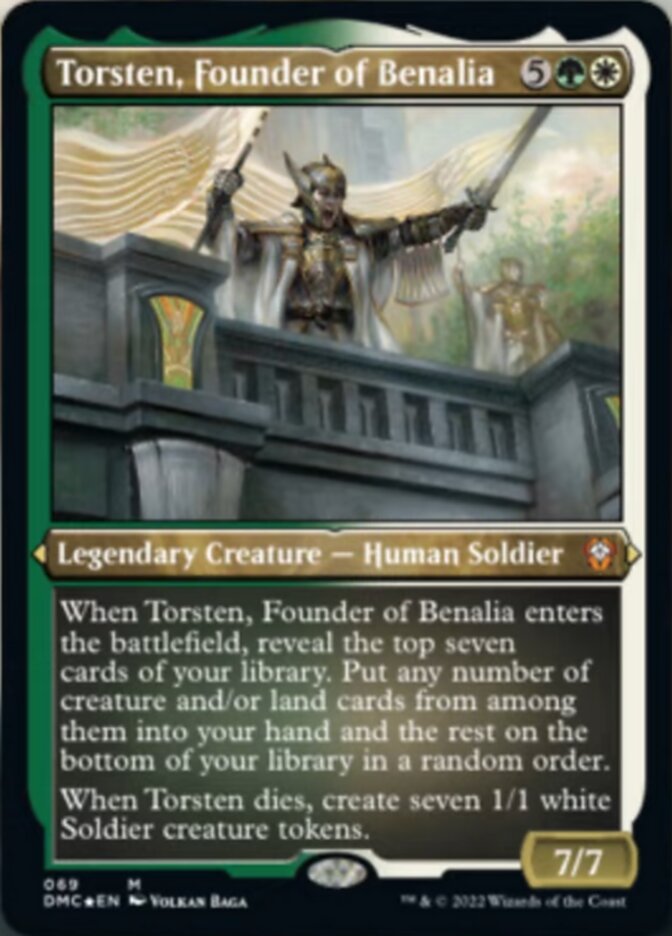 Torsten, Founder of Benalia (Foil Etched) [Dominaria United Commander] | Deep Dive Games St. Marys