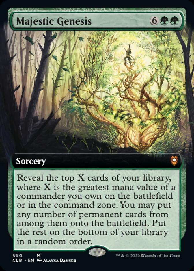 Majestic Genesis (Extended Art) [Commander Legends: Battle for Baldur's Gate] | Deep Dive Games St. Marys