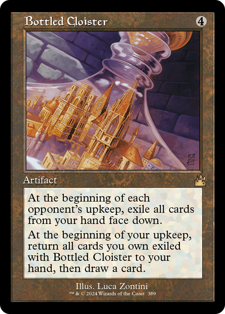 Bottled Cloister (Retro Frame) [Ravnica Remastered] | Deep Dive Games St. Marys
