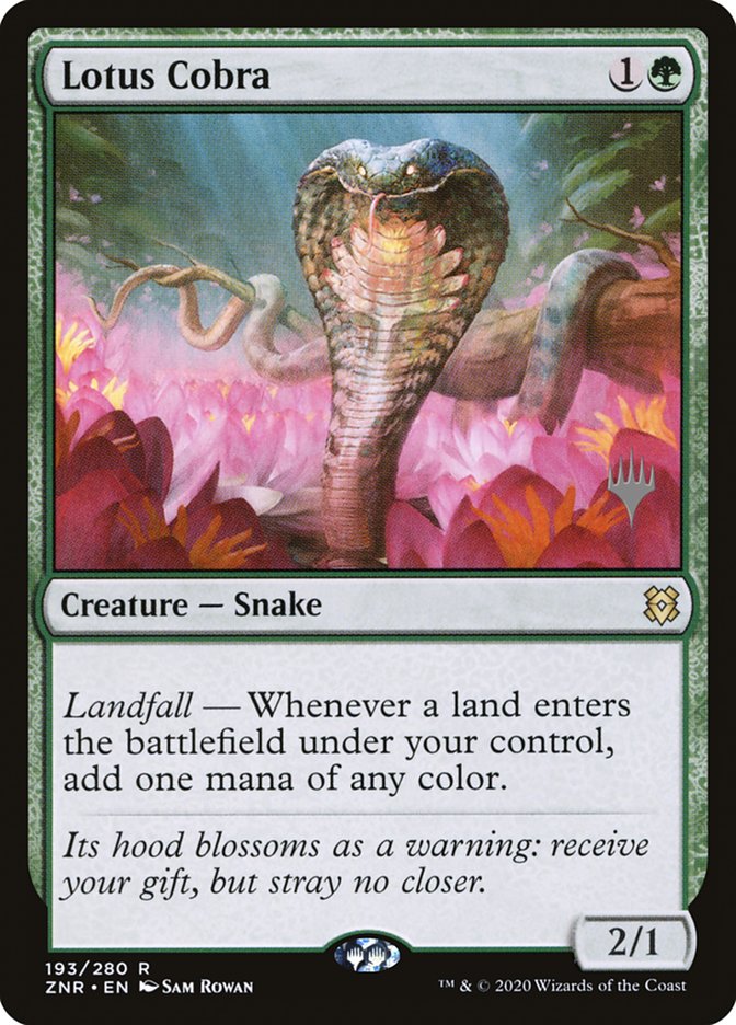 Lotus Cobra (Promo Pack) [Zendikar Rising Promos] | Deep Dive Games St. Marys