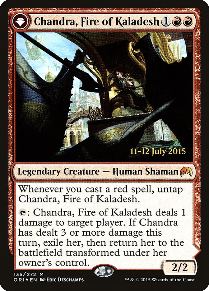 Chandra, Fire of Kaladesh // Chandra, Roaring Flame [Magic Origins Prerelease Promos] | Deep Dive Games St. Marys