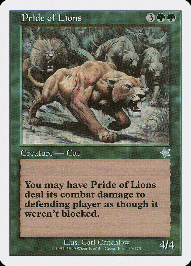 Pride of Lions [Starter 1999] | Deep Dive Games St. Marys