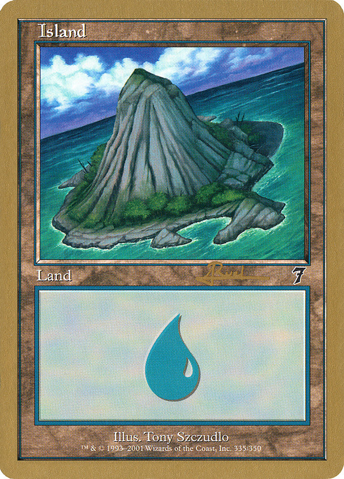 Island (ar335) (Antoine Ruel) [World Championship Decks 2001] | Deep Dive Games St. Marys