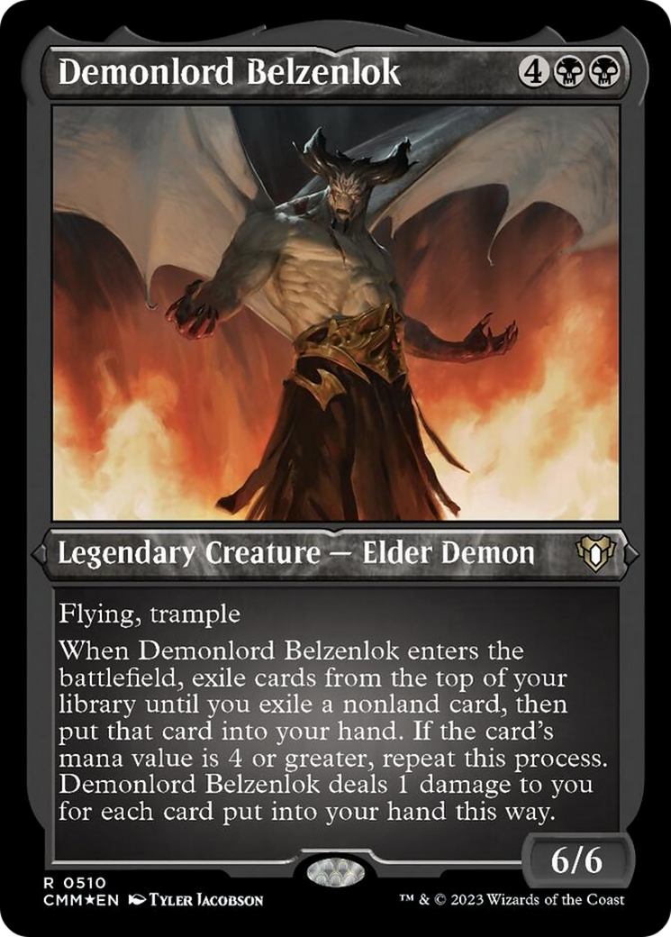Demonlord Belzenlok (Foil Etched) [Commander Masters] | Deep Dive Games St. Marys