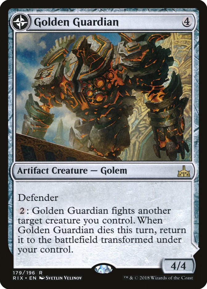 Golden Guardian // Gold-Forge Garrison [Rivals of Ixalan] | Deep Dive Games St. Marys