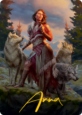 Arlinn, the Pack's Hope 1 Art Card (Gold-Stamped Signature) [Innistrad: Midnight Hunt Art Series] | Deep Dive Games St. Marys