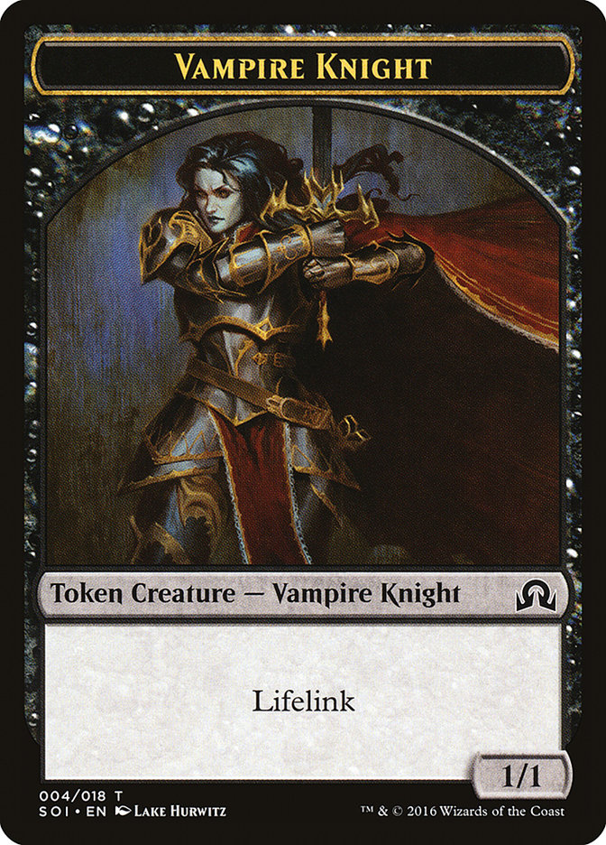 Vampire Knight Token [Shadows over Innistrad Tokens] | Deep Dive Games St. Marys