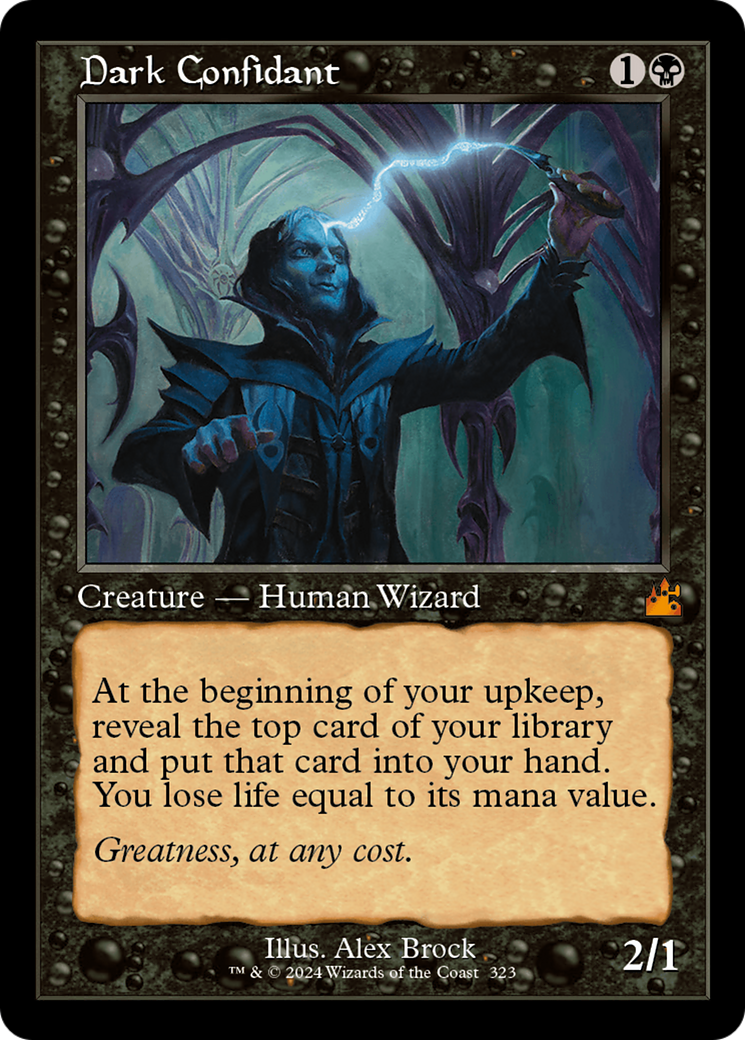 Dark Confidant (Retro Frame) [Ravnica Remastered] | Deep Dive Games St. Marys