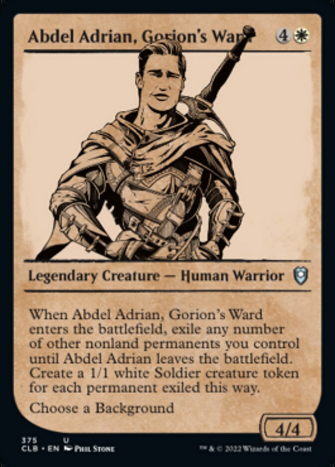 Abdel Adrian, Gorion's Ward (Showcase) [Commander Legends: Battle for Baldur's Gate] | Deep Dive Games St. Marys