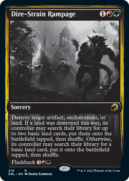 Dire-Strain Rampage [Innistrad: Double Feature] | Deep Dive Games St. Marys