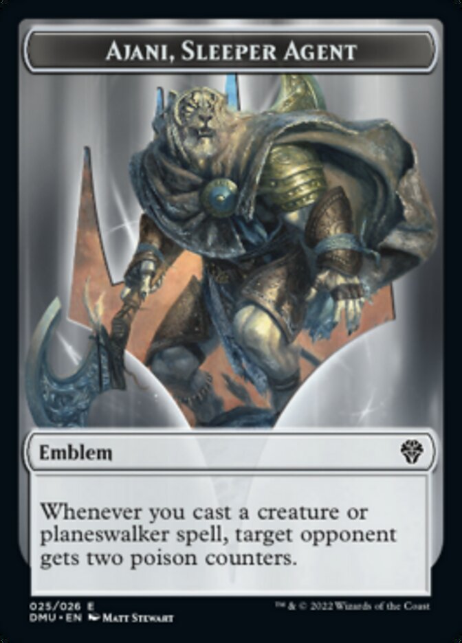 Soldier // Ajani, Sleeper Agent Emblem Double-Sided Token [Dominaria United Tokens] | Deep Dive Games St. Marys