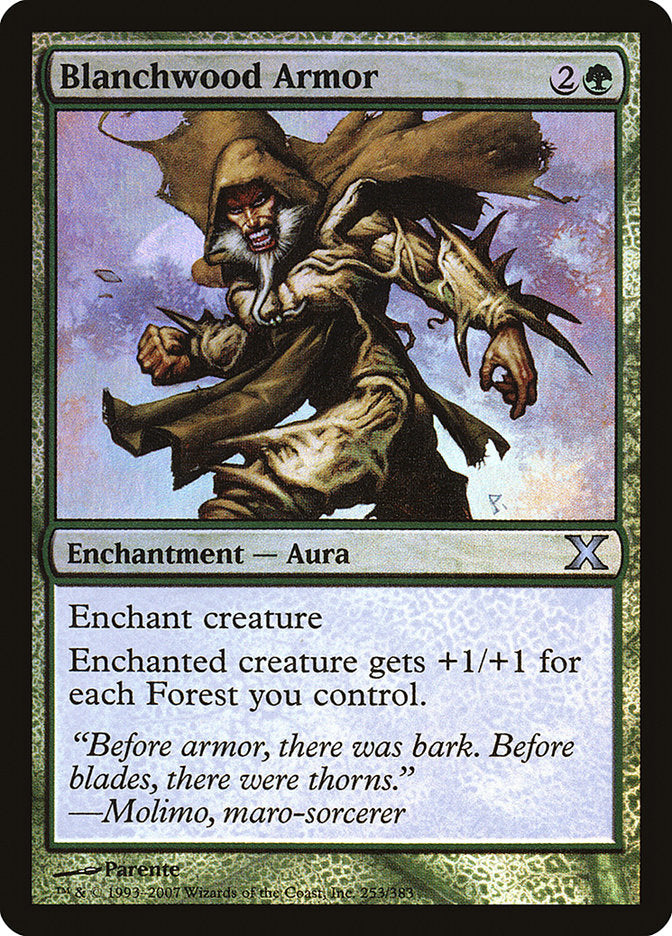 Blanchwood Armor (Premium Foil) [Tenth Edition] | Deep Dive Games St. Marys