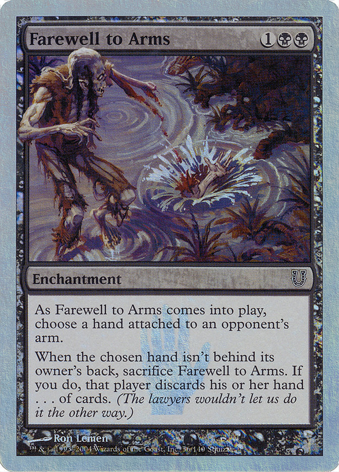 Farewell to Arms (Alternate Foil) [Unhinged] | Deep Dive Games St. Marys