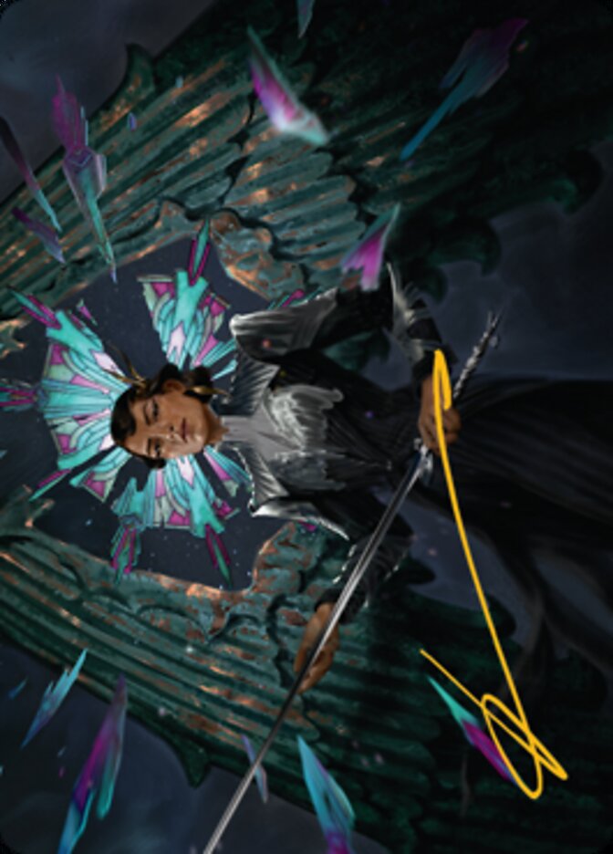 Sanctuary Warden Art Card (Gold-Stamped Signature) [Streets of New Capenna Art Series] | Deep Dive Games St. Marys