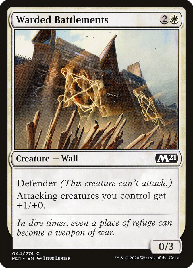 Warded Battlements [Core Set 2021] | Deep Dive Games St. Marys
