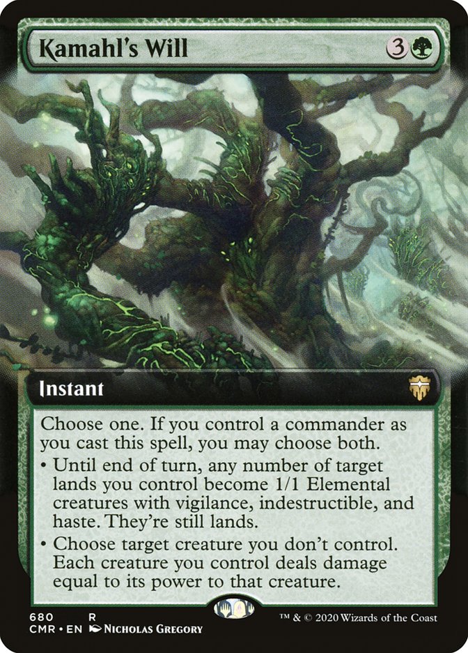 Kamahl's Will (Extended Art) [Commander Legends] | Deep Dive Games St. Marys