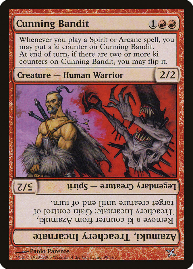 Cunning Bandit // Azamuki, Treachery Incarnate [Betrayers of Kamigawa] | Deep Dive Games St. Marys