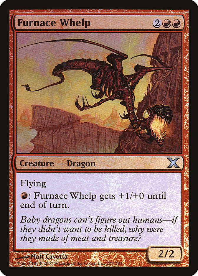 Furnace Whelp (Premium Foil) [Tenth Edition] | Deep Dive Games St. Marys