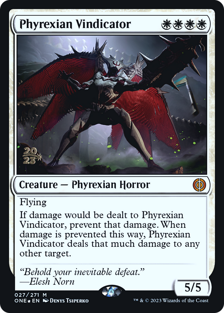 Phyrexian Vindicator [Phyrexia: All Will Be One Prerelease Promos] | Deep Dive Games St. Marys