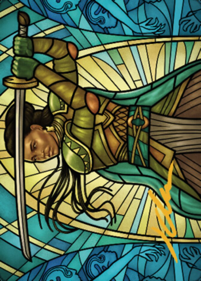 Shanna, Purifying Blade Art Card 2 (Gold-Stamped Signature) [Dominaria United Art Series] | Deep Dive Games St. Marys