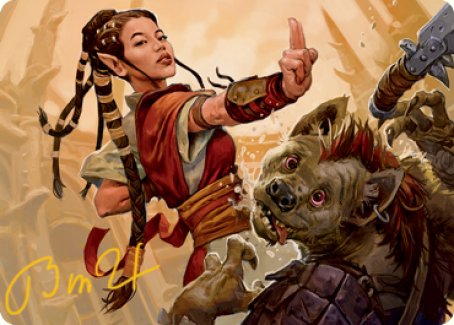 Half-Elf Monk Art Card (Gold-Stamped Signature) [Dungeons & Dragons: Adventures in the Forgotten Realms Art Series] | Deep Dive Games St. Marys