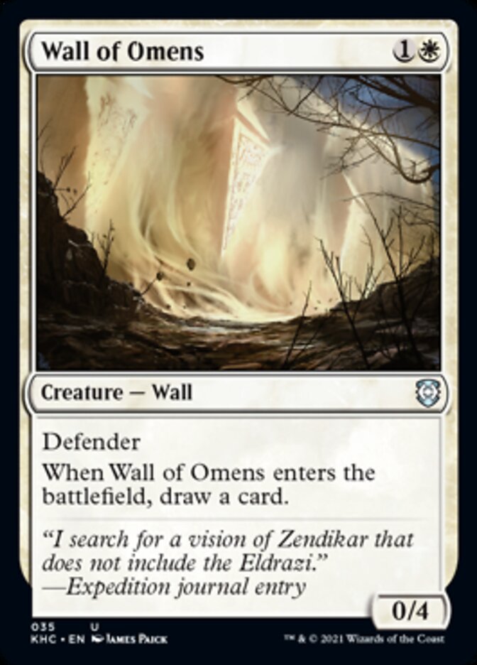 Wall of Omens [Kaldheim Commander] | Deep Dive Games St. Marys