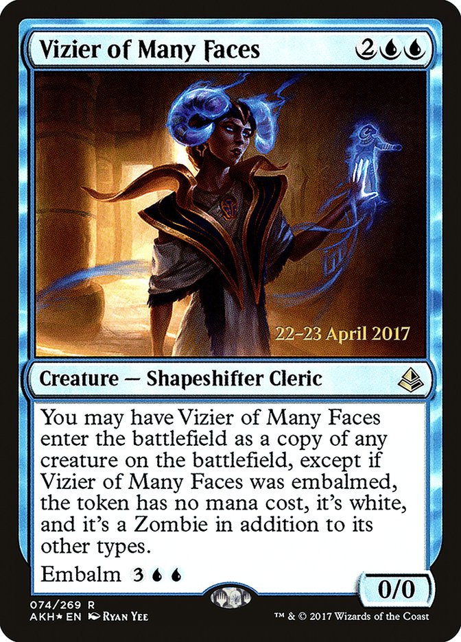 Vizier of Many Faces [Amonkhet Prerelease Promos] | Deep Dive Games St. Marys