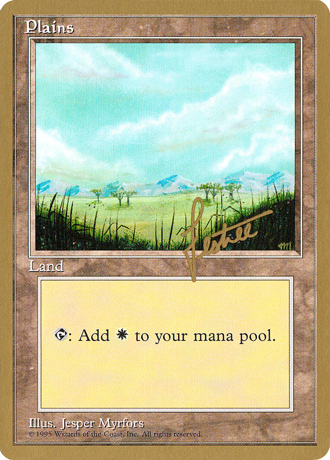 Plains (bl365) (Bertrand Lestree) [Pro Tour Collector Set] | Deep Dive Games St. Marys