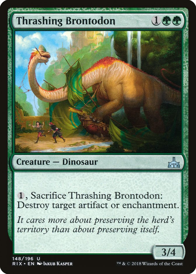 Thrashing Brontodon [Rivals of Ixalan] | Deep Dive Games St. Marys