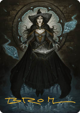 Tasha, the Witch Queen Art Card (76) (Gold-Stamped Signature) [Commander Legends: Battle for Baldur's Gate Art Series] | Deep Dive Games St. Marys