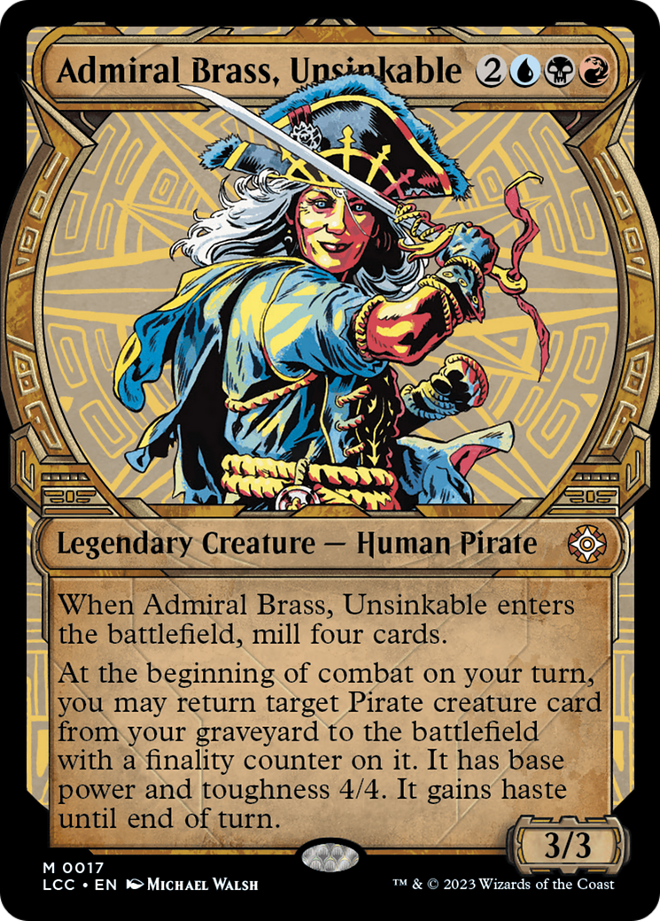 Admiral Brass, Unsinkable (Showcase) [The Lost Caverns of Ixalan Commander] | Deep Dive Games St. Marys