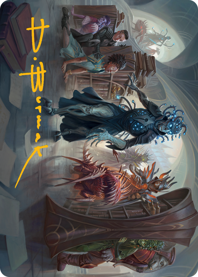 Invasion of Arcavios Art Card (Gold-Stamped Signature) [March of the Machine Art Series] | Deep Dive Games St. Marys