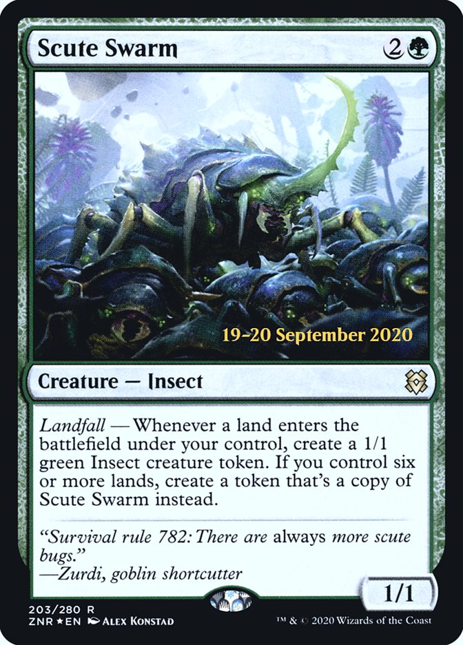 Scute Swarm [Zendikar Rising Prerelease Promos] | Deep Dive Games St. Marys