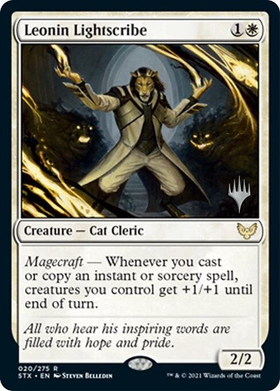 Leonin Lightscribe (Promo Pack) [Strixhaven: School of Mages Promos] | Deep Dive Games St. Marys