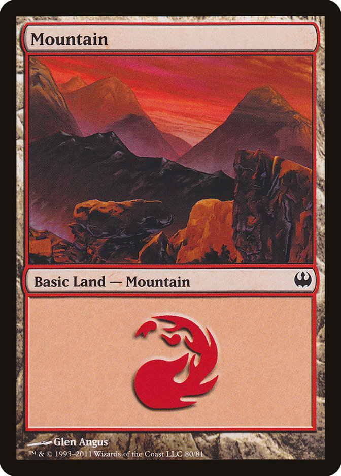 Mountain (80) [Duel Decks: Knights vs. Dragons] | Deep Dive Games St. Marys