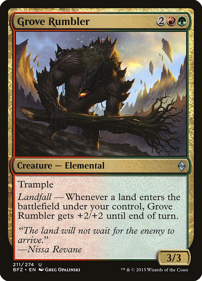 Grove Rumbler [Battle for Zendikar] | Deep Dive Games St. Marys