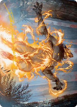 Burn the Accursed Art Card (Gold-Stamped Signature) [Innistrad: Midnight Hunt Art Series] | Deep Dive Games St. Marys