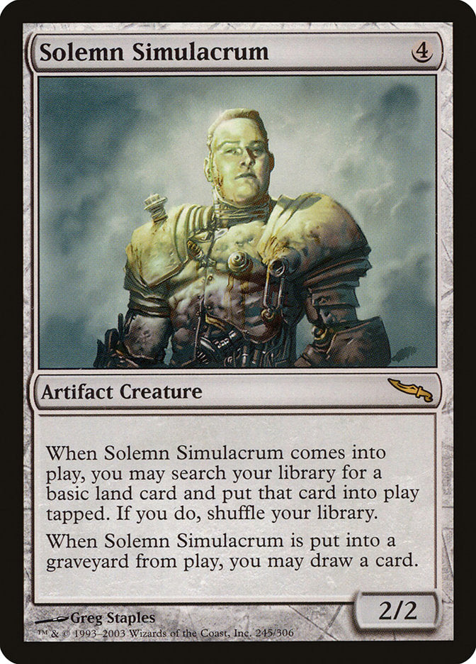Solemn Simulacrum [Mirrodin] | Deep Dive Games St. Marys