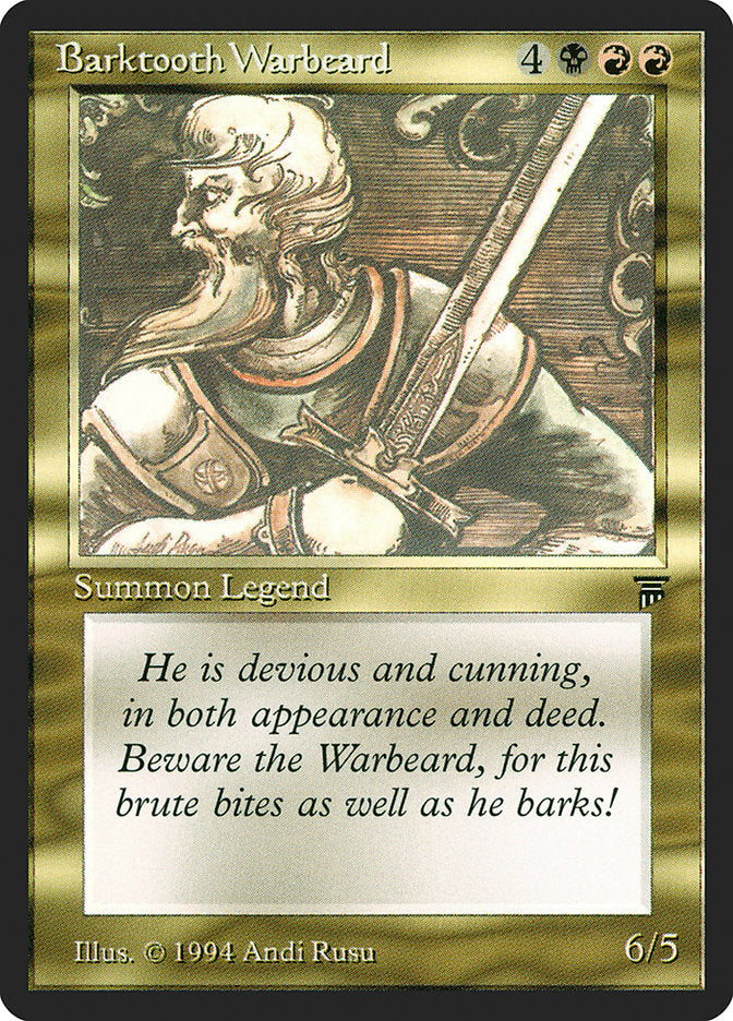 Barktooth Warbeard [Legends] | Deep Dive Games St. Marys