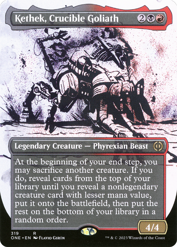 Kethek, Crucible Goliath (Borderless Ichor) [Phyrexia: All Will Be One] | Deep Dive Games St. Marys