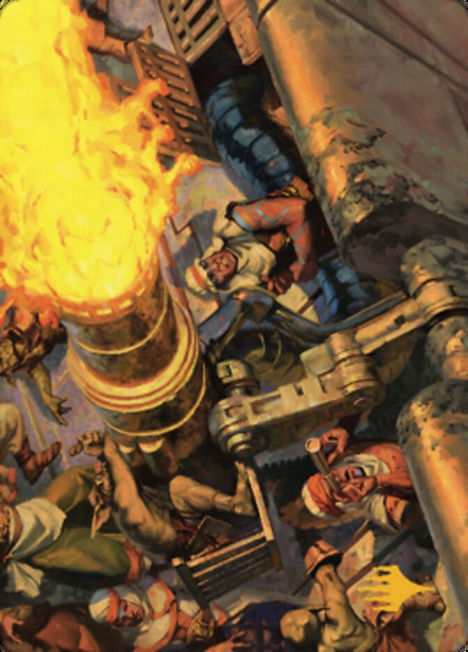 Mana Cannons Art Card (Gold-Stamped Signature) [Dominaria United Art Series] | Deep Dive Games St. Marys