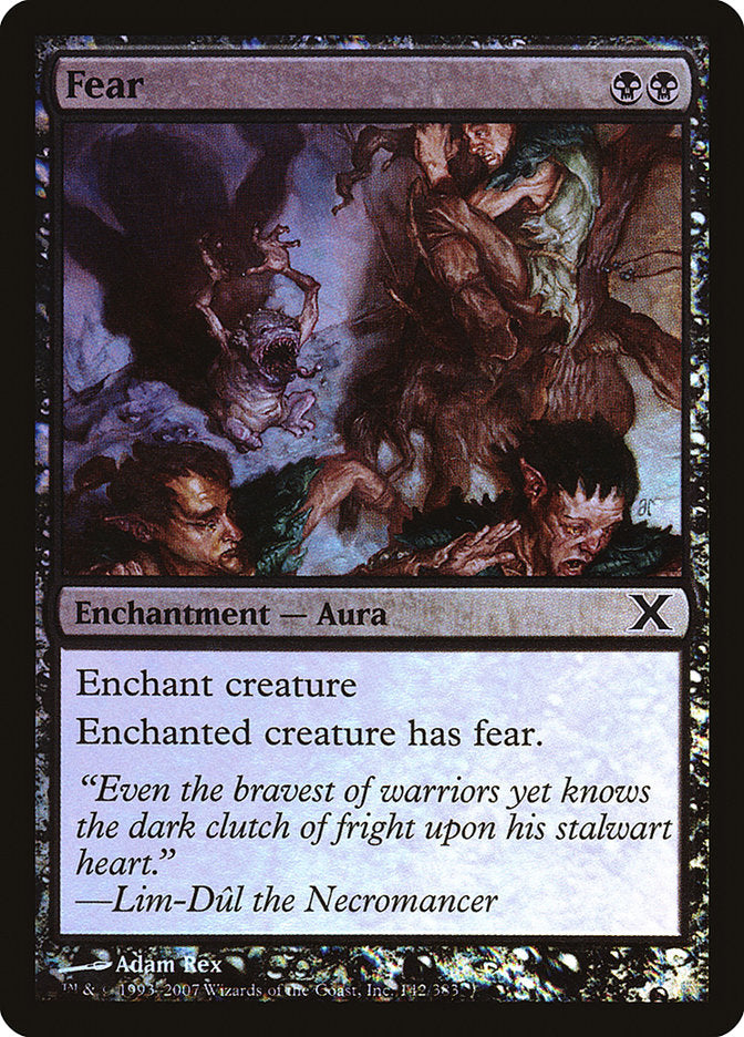 Fear (Premium Foil) [Tenth Edition] | Deep Dive Games St. Marys