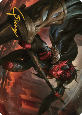 Karlach, Fury of Avernus Art Card (34) (Gold-Stamped Signature) [Commander Legends: Battle for Baldur's Gate Art Series] | Deep Dive Games St. Marys