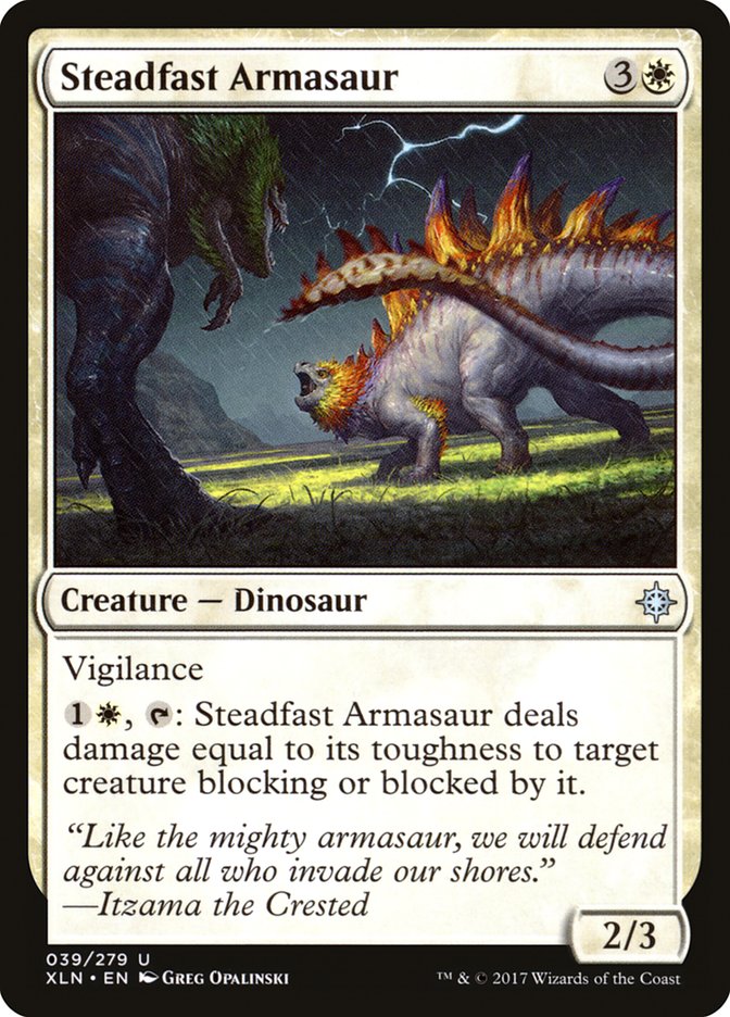 Steadfast Armasaur [Ixalan] | Deep Dive Games St. Marys