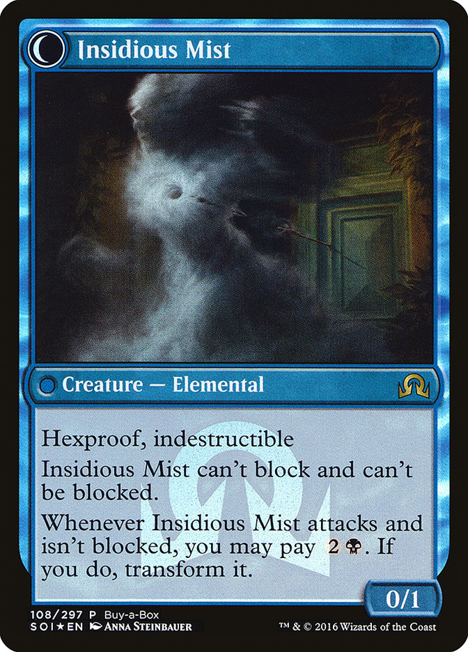 Elusive Tormentor // Insidious Mist (Buy-A-Box) [Shadows over Innistrad Promos] | Deep Dive Games St. Marys