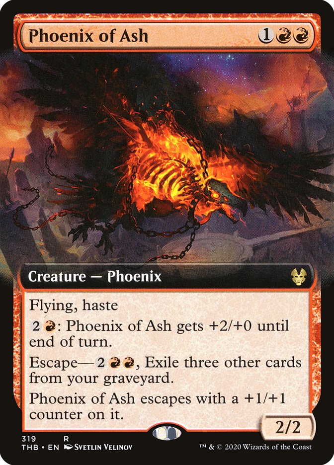 Phoenix of Ash (Extended Art) [Theros Beyond Death] | Deep Dive Games St. Marys