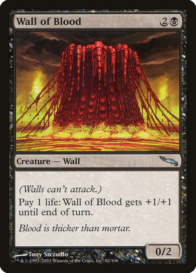 Wall of Blood [Mirrodin] | Deep Dive Games St. Marys