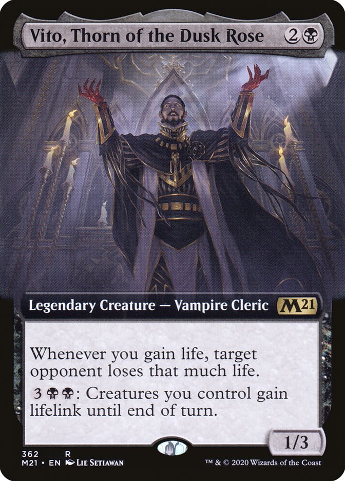 Vito, Thorn of the Dusk Rose (Extended Art) [Core Set 2021] | Deep Dive Games St. Marys